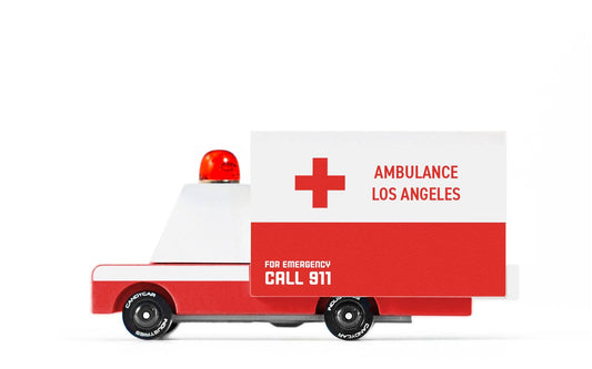 Candyvan - Ambulance Van - Wooden Diecast Toy Car Candylab