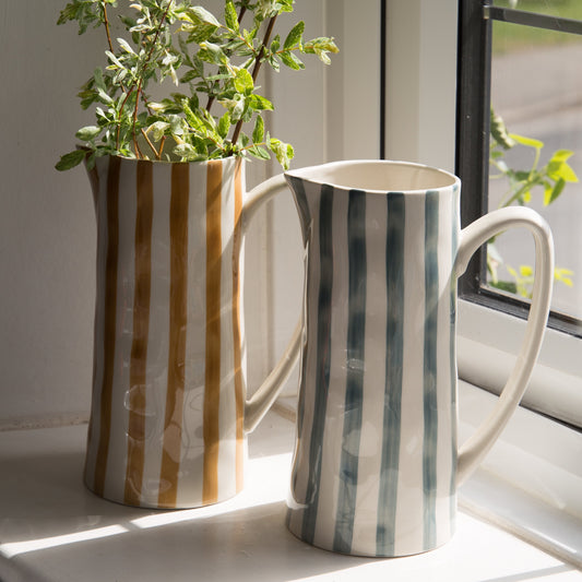 essence home bloomingville striped jug