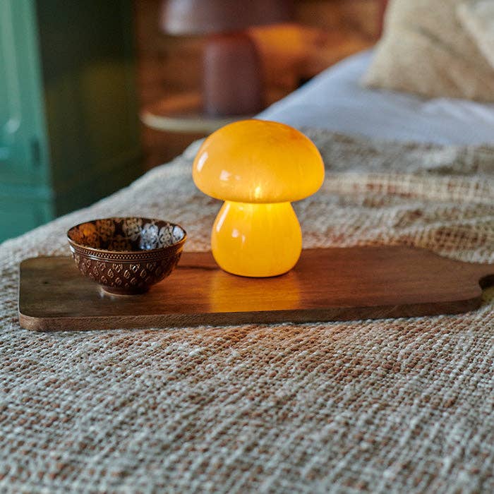 Abigail Ahern Mushroom LED Lamp in Mango