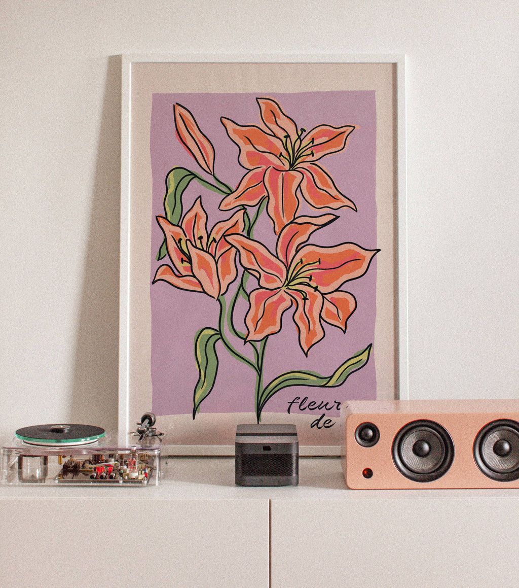 Cai & Jo 'Fleurs des Lys' Wall Art Print