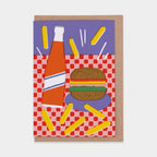 Elena Boils Burger & Fries Greeting Card