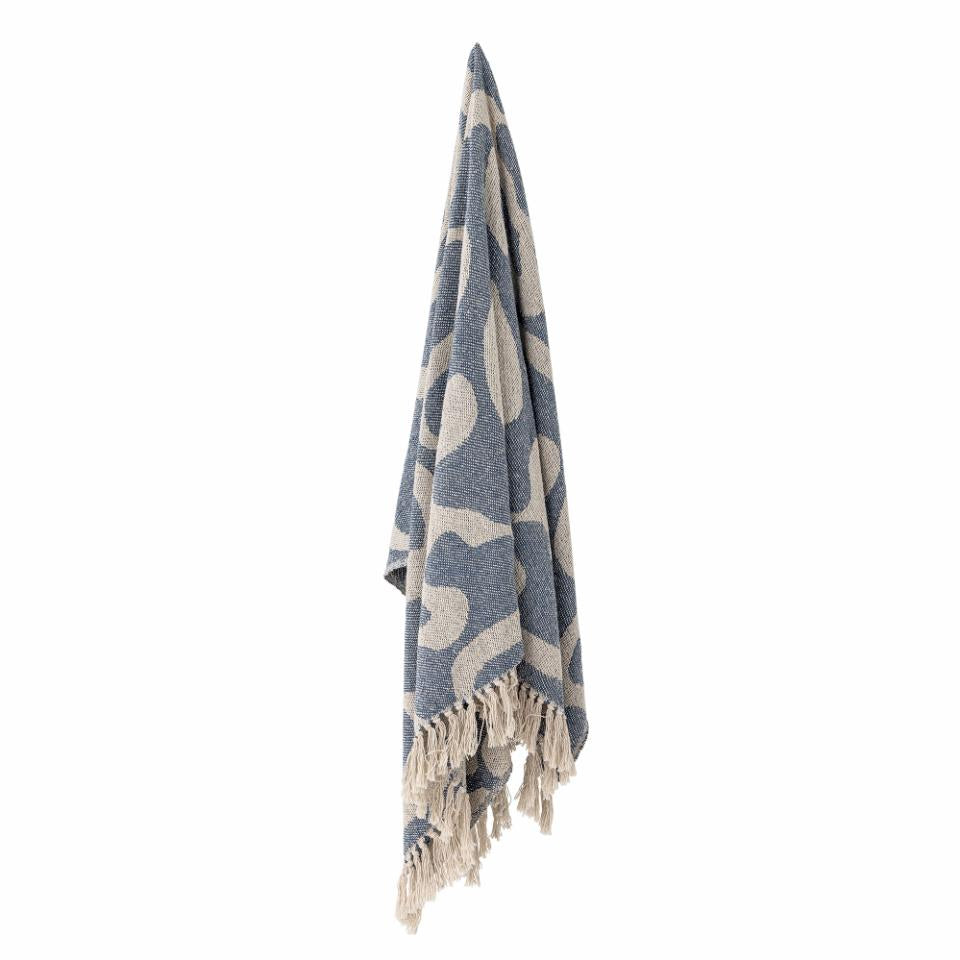 Bloomingville Salobre Soft Blue Recycled Cotton Throw