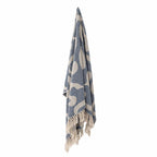Bloomingville Salobre Soft Blue Recycled Cotton Throw