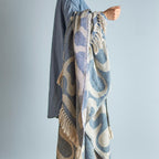 Bloomingville Salobre Soft Blue Recycled Cotton Throw