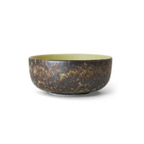 Ceramic bowl with a textured surface on a white background
