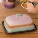 HKLIVING 70s ceramic Butter Dish in Mercury