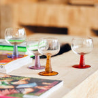 HKLIVING Swirl Wine Glass in Blue or Pink