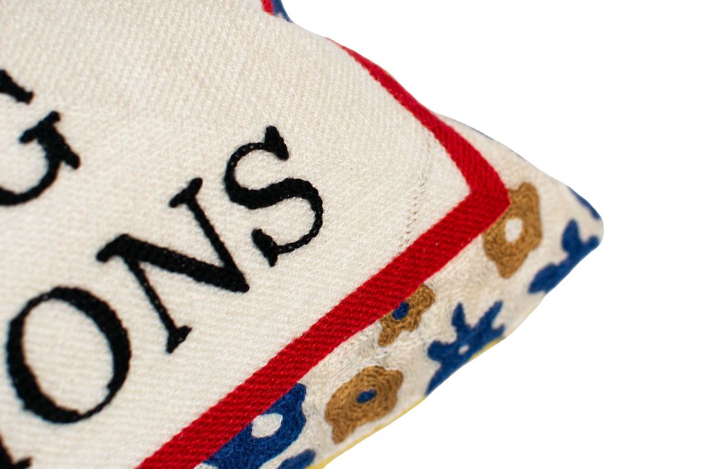 Pillow Drop 'I Don't Cook' Needlepoint Scatter Cushion