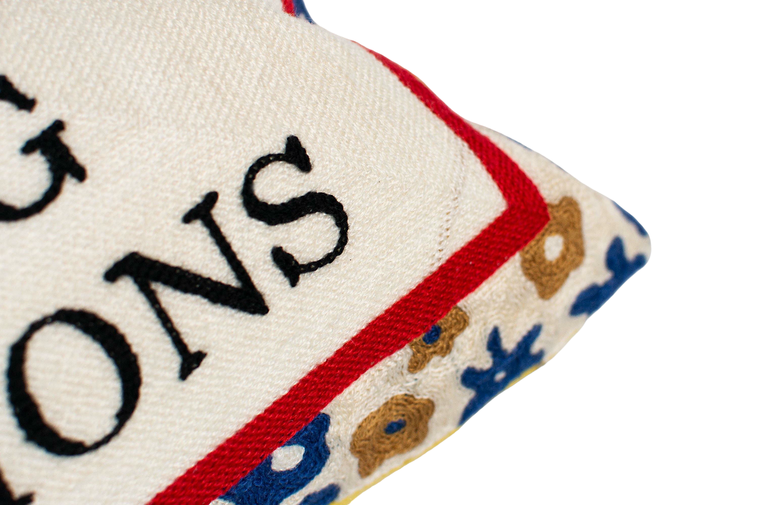 Pillow Drop 'I Don't Cook' Needlepoint Scatter Cushion