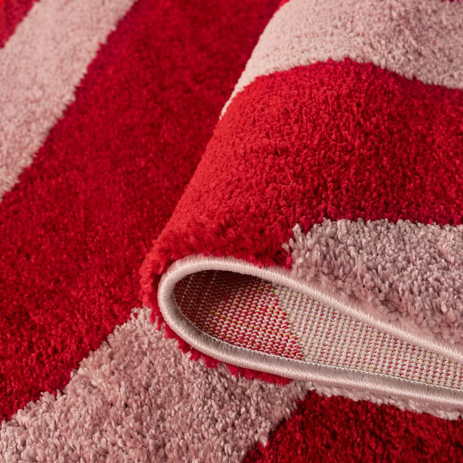 The Rugs Joli Red and Pink Waves Rug