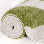 The Rugs Joli Green and White Waves Rug