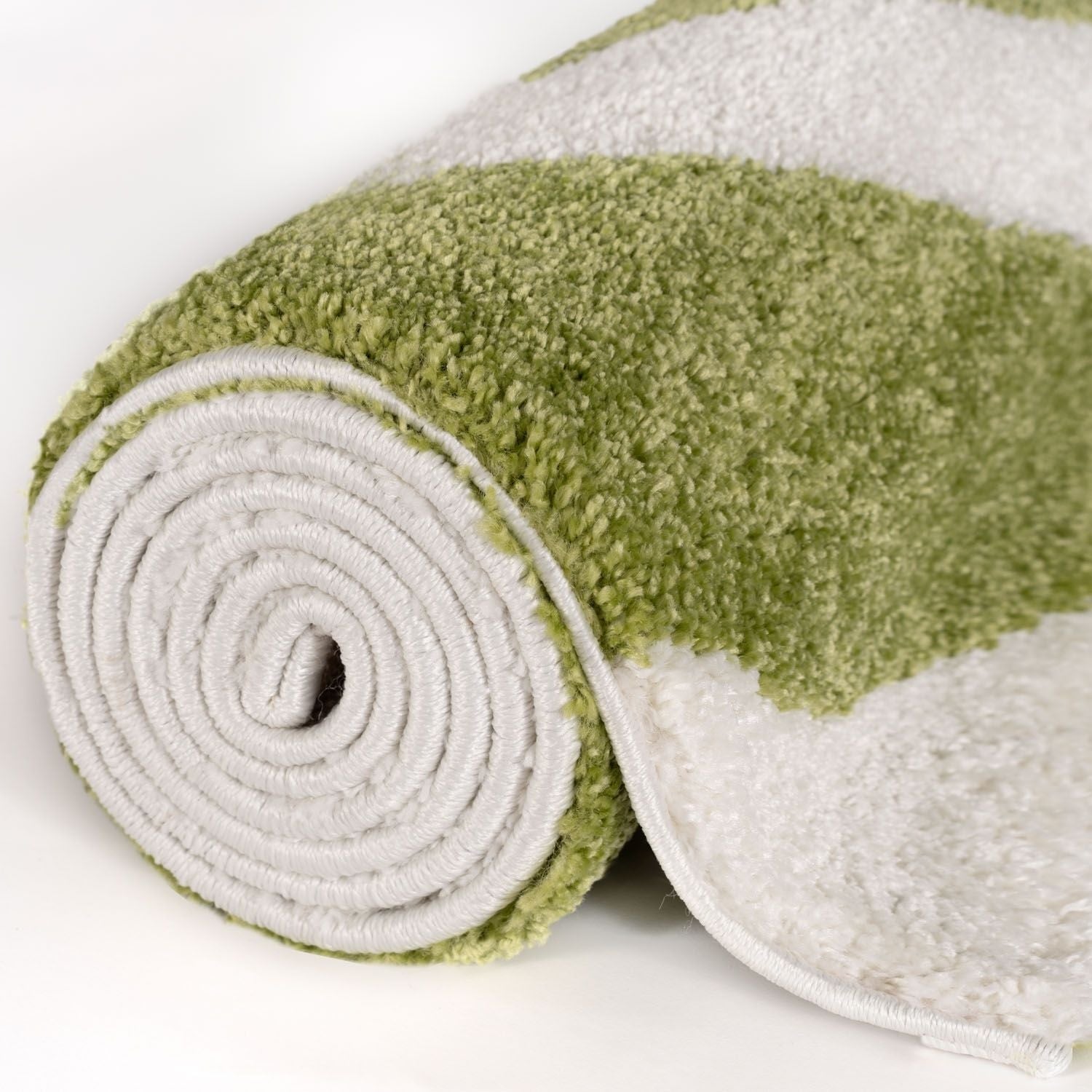 The Rugs Joli Green and White Waves Rug