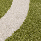 The Rugs Joli Green and White Waves Rug