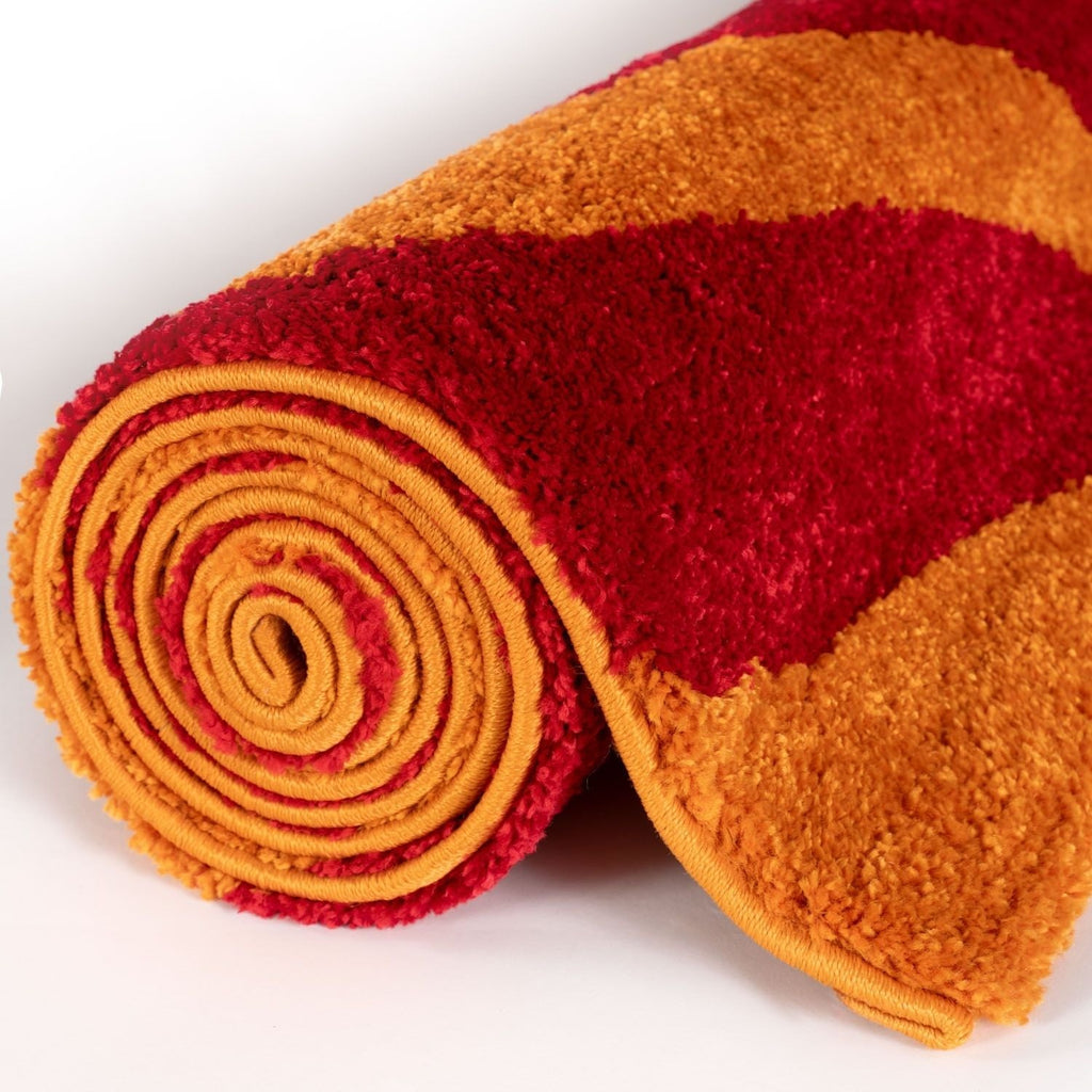 The Rugs Joli Red and Orange Waves Rug