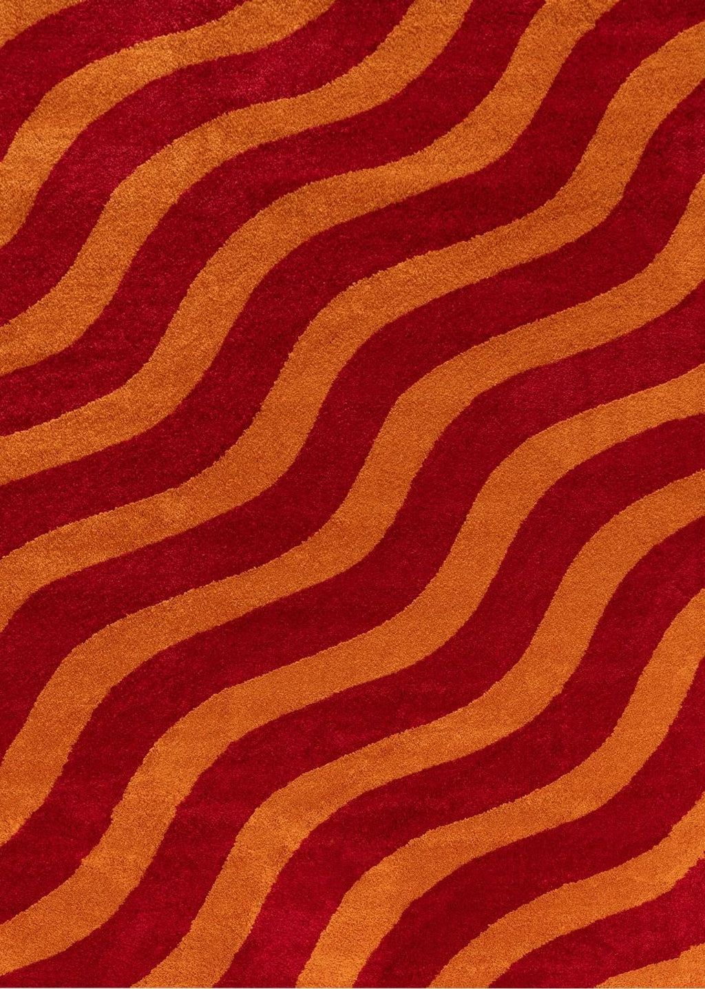 The Rugs Joli Red and Orange Waves Rug
