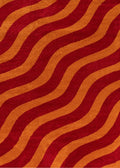 The Rugs Joli Red and Orange Waves Rug