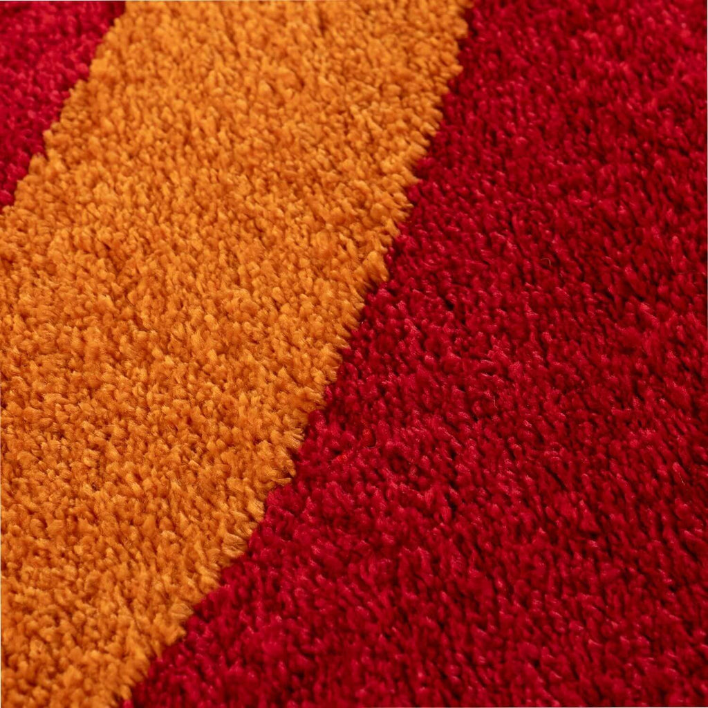 The Rugs Joli Red and Orange Waves Rug