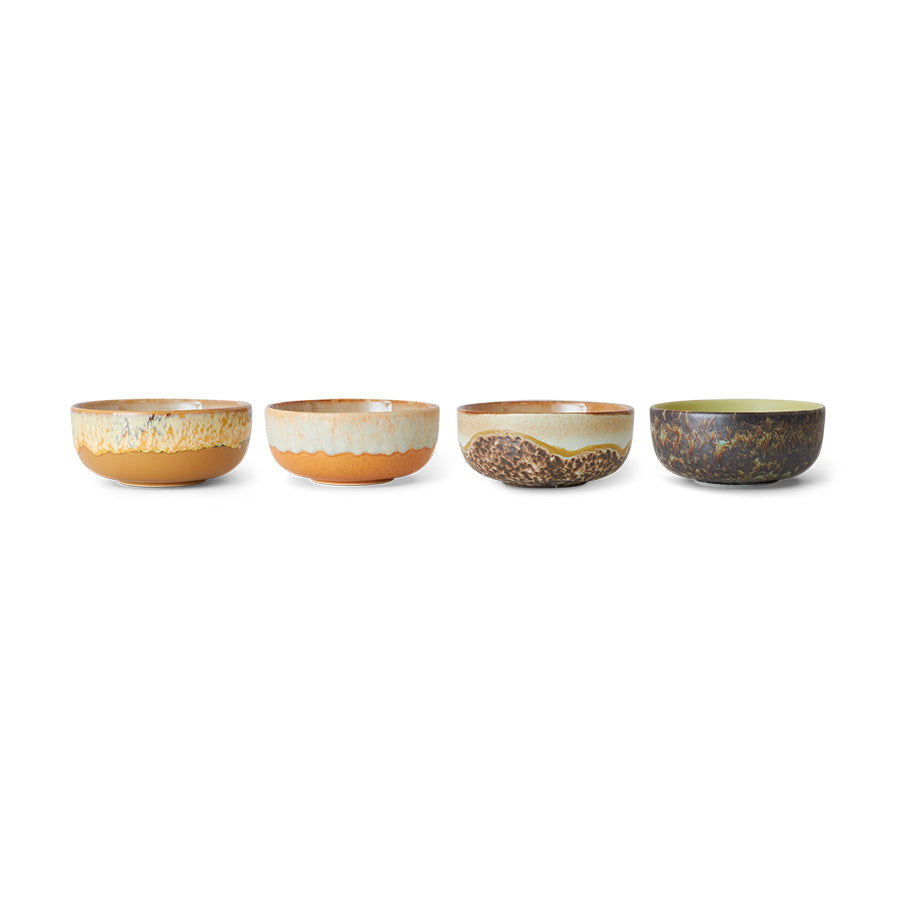 HKLIVING 70's Ceramic Tapas Bowl in Coconut Brown
