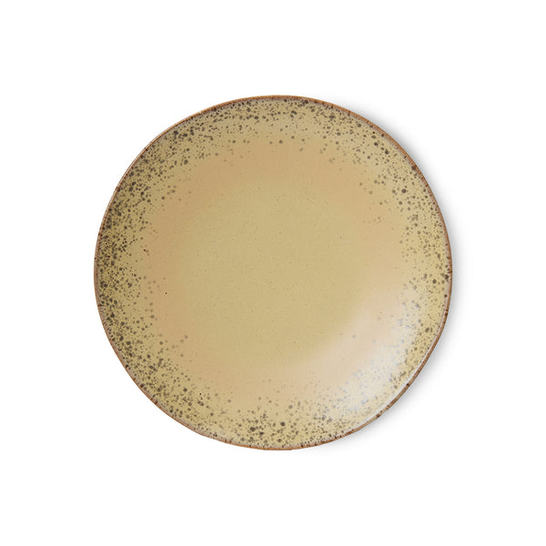 HKLIVING 70's Ceramics Dinner Plates in Grit (Set of 2)