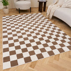The Rugs Loft Checkerboard Brown Rug