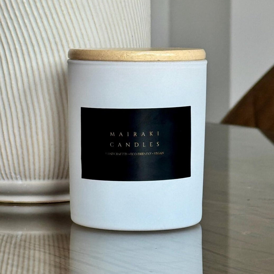 White jar scented candle