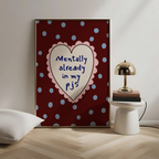 Poppy Illustrates 'Mentally in my PJ's' Art Print in A5