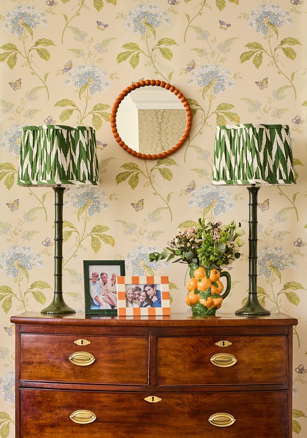 Casa Orange Ball Wall Mirror