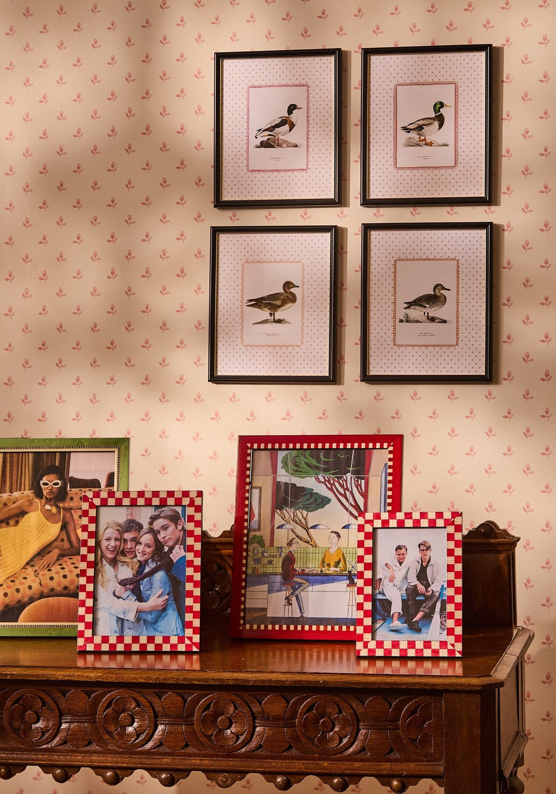 Casa Classic Red Checkered Frame 7x5"