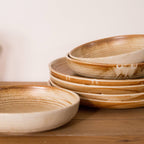 HKLIVING Chef Ceramics Deep Plate in Cream Brown