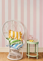 Casa Green Cabana Stripe Ruffled Cushion Cover