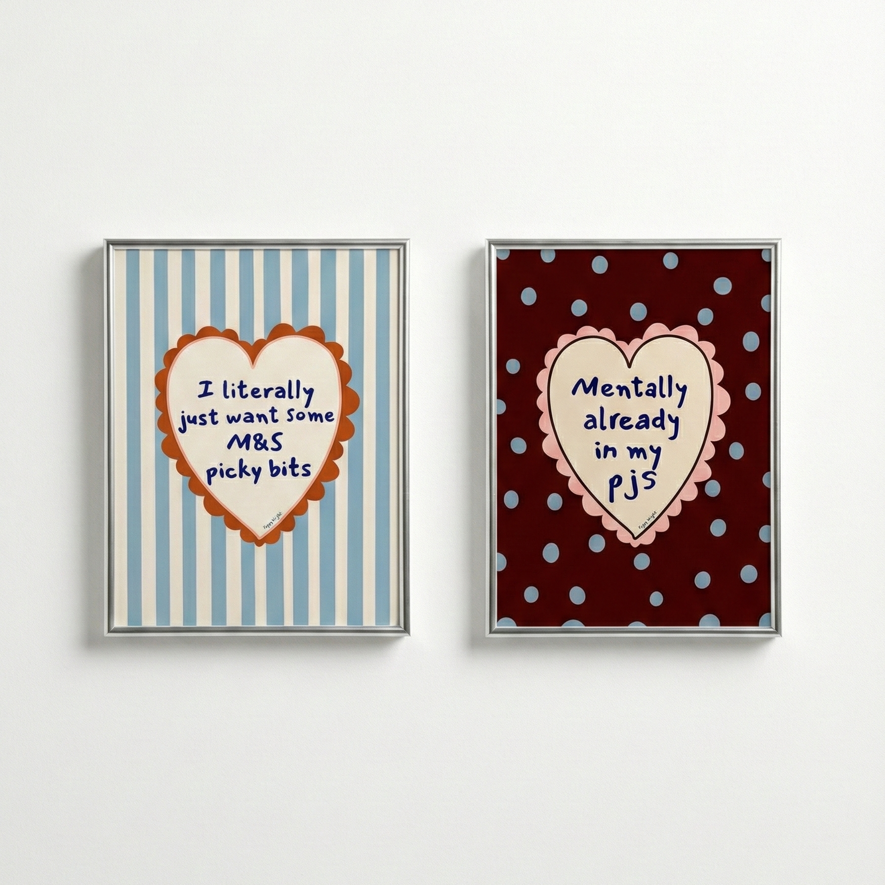 Poppy Illustrates 'Mentally in my PJ's' Art Print in A5