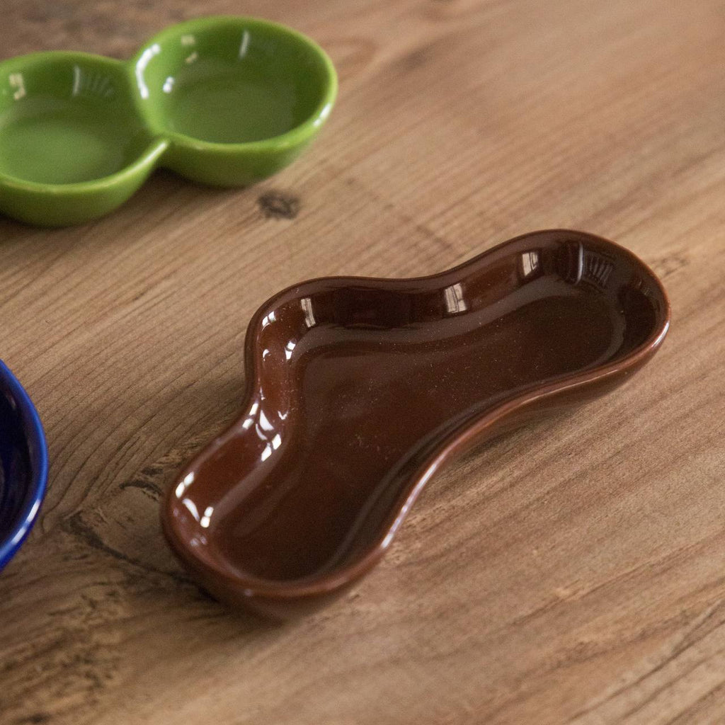 Homerly Irregular Ceramic Dipping Dish Plate in Various Colours