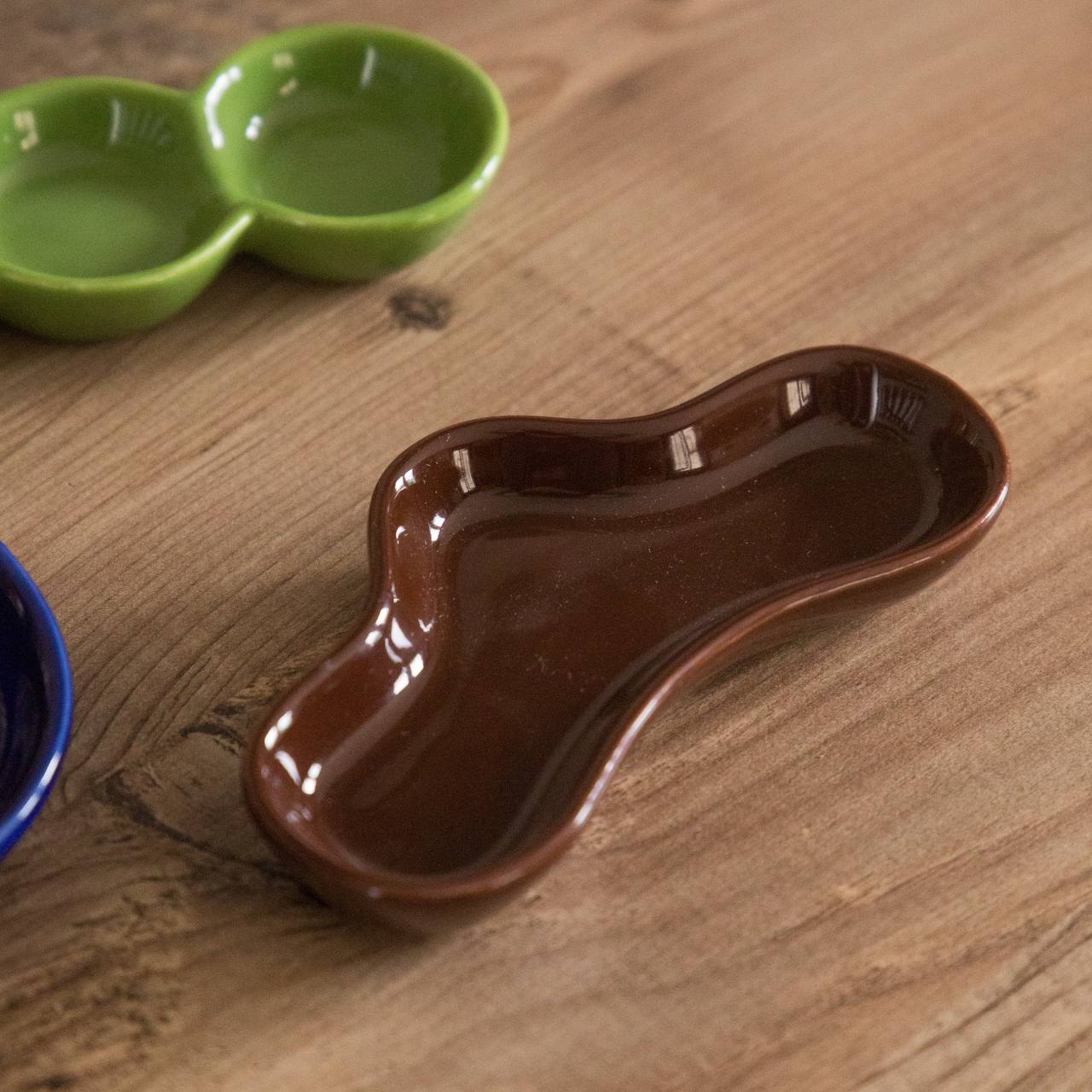 Homerly Irregular Ceramic Dipping Dish Plate in Various Colours