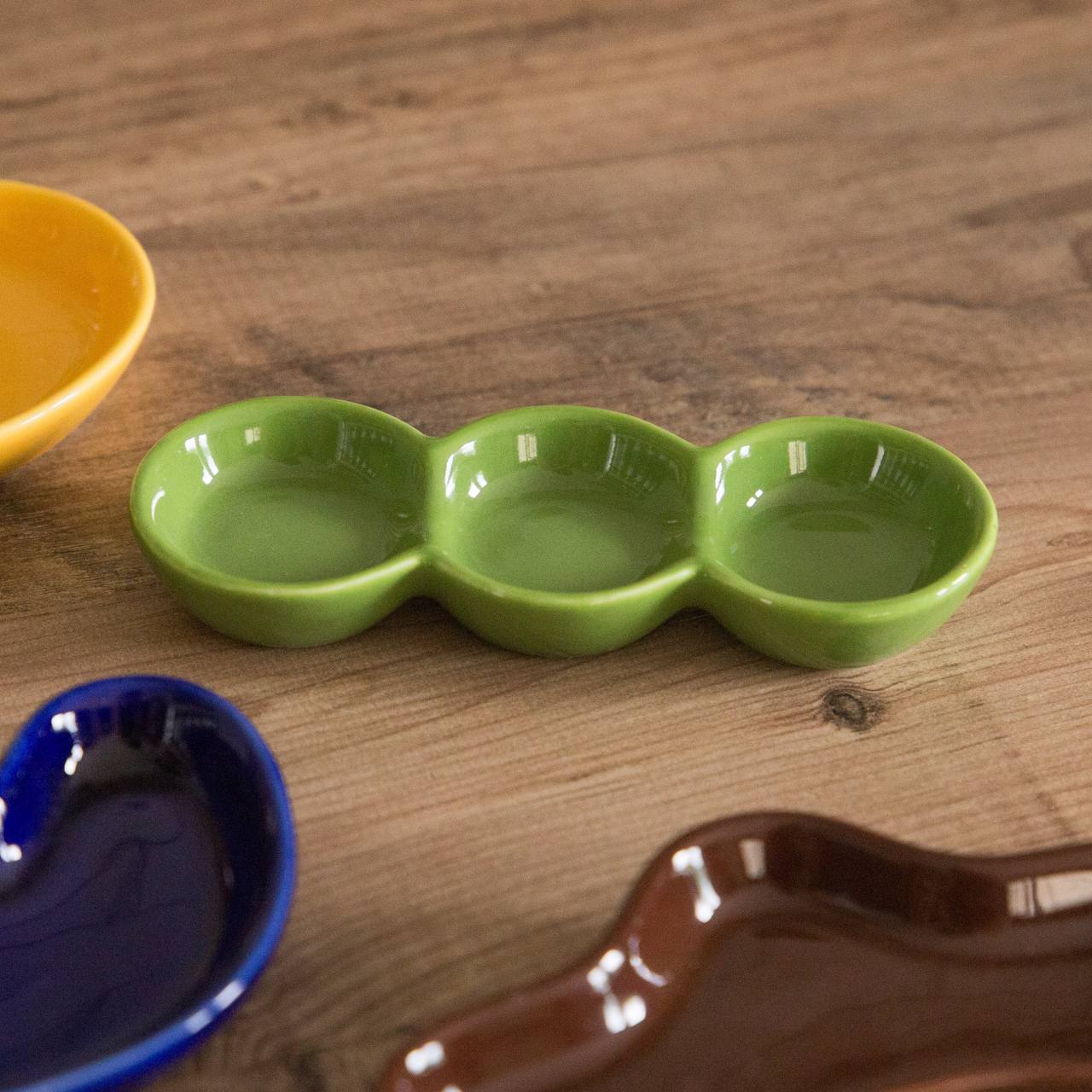 Homerly Irregular Ceramic Dipping Dish Plate in Various Colours