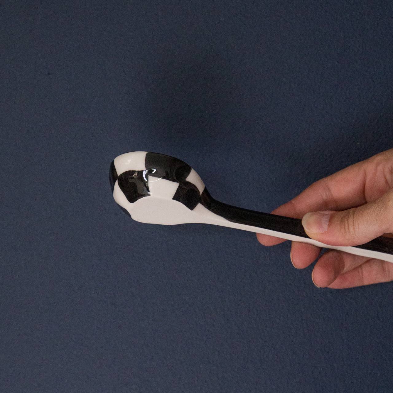 Homerly Ceramic Long Handle Soup Spoon