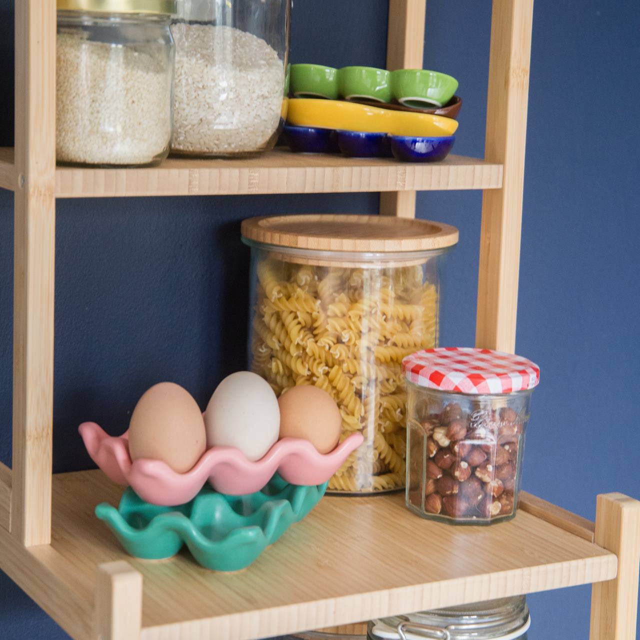 Homerly Ceramic 6 Grid Egg Holder in Pink