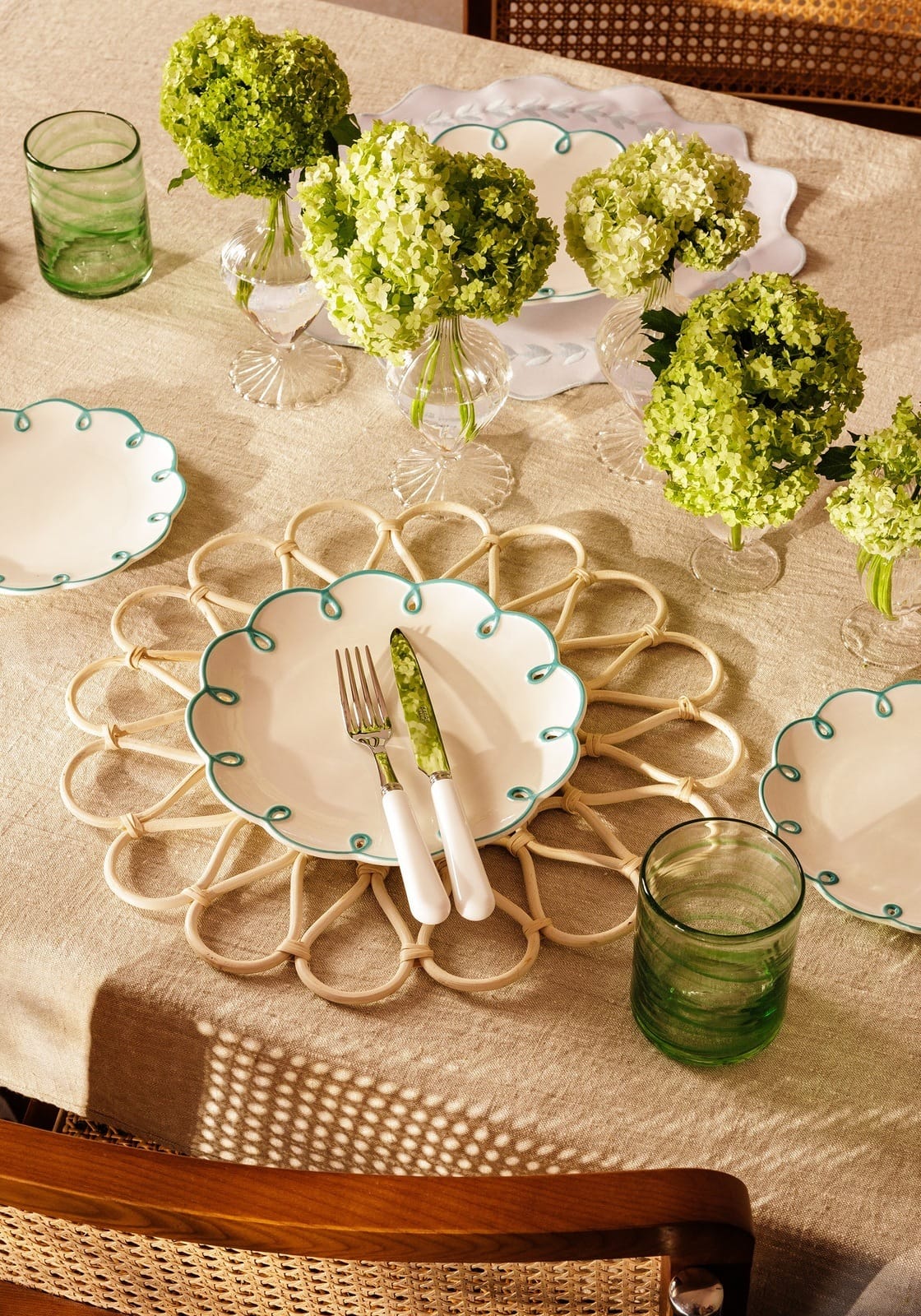 Casa Sky Blue Scalloped Side Plates (Set of 4)