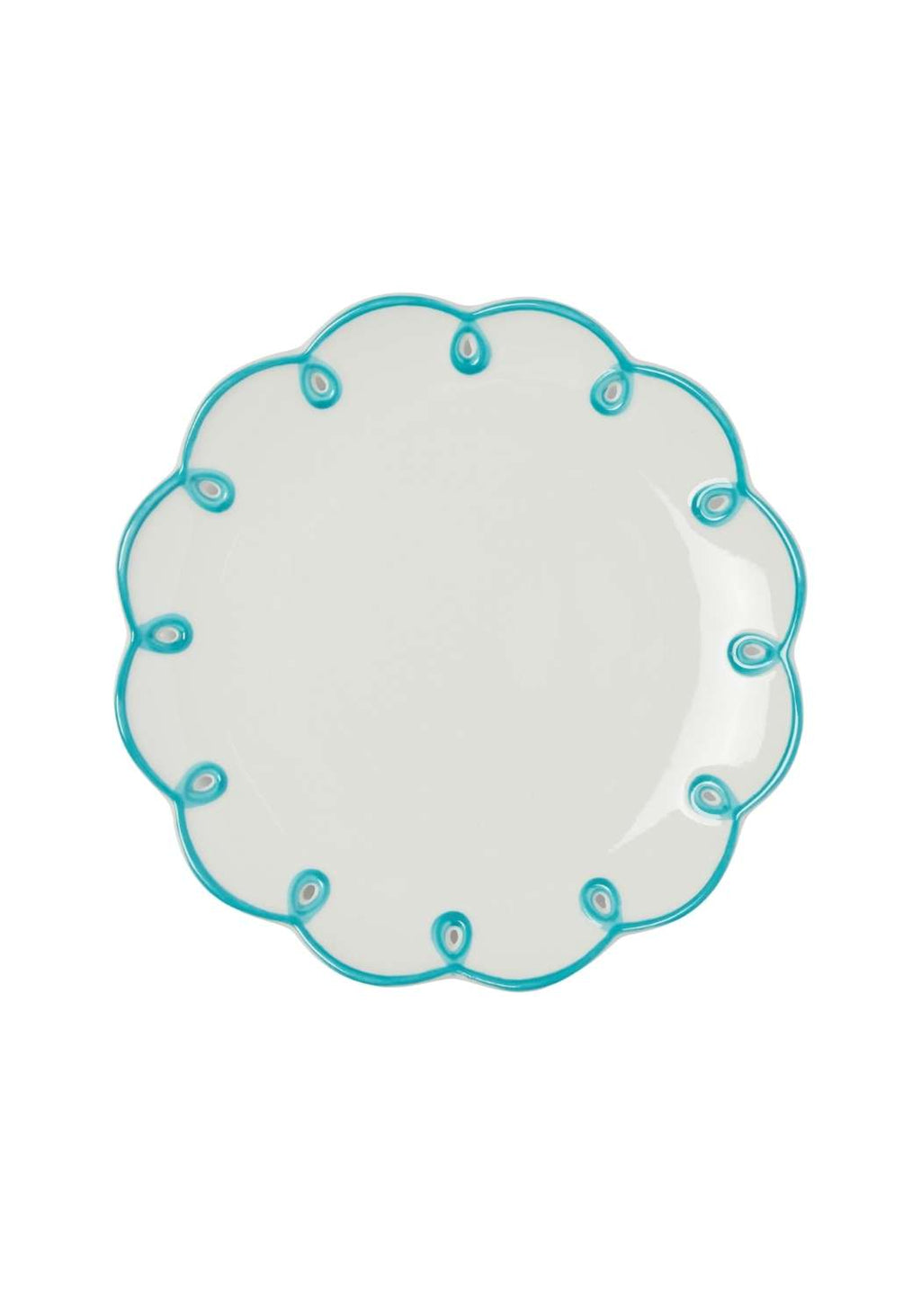 Casa Sky Blue Scalloped Side Plates (Set of 4)