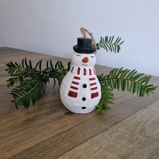 Sass & Belle Wooden Snowman Christmas Decoration