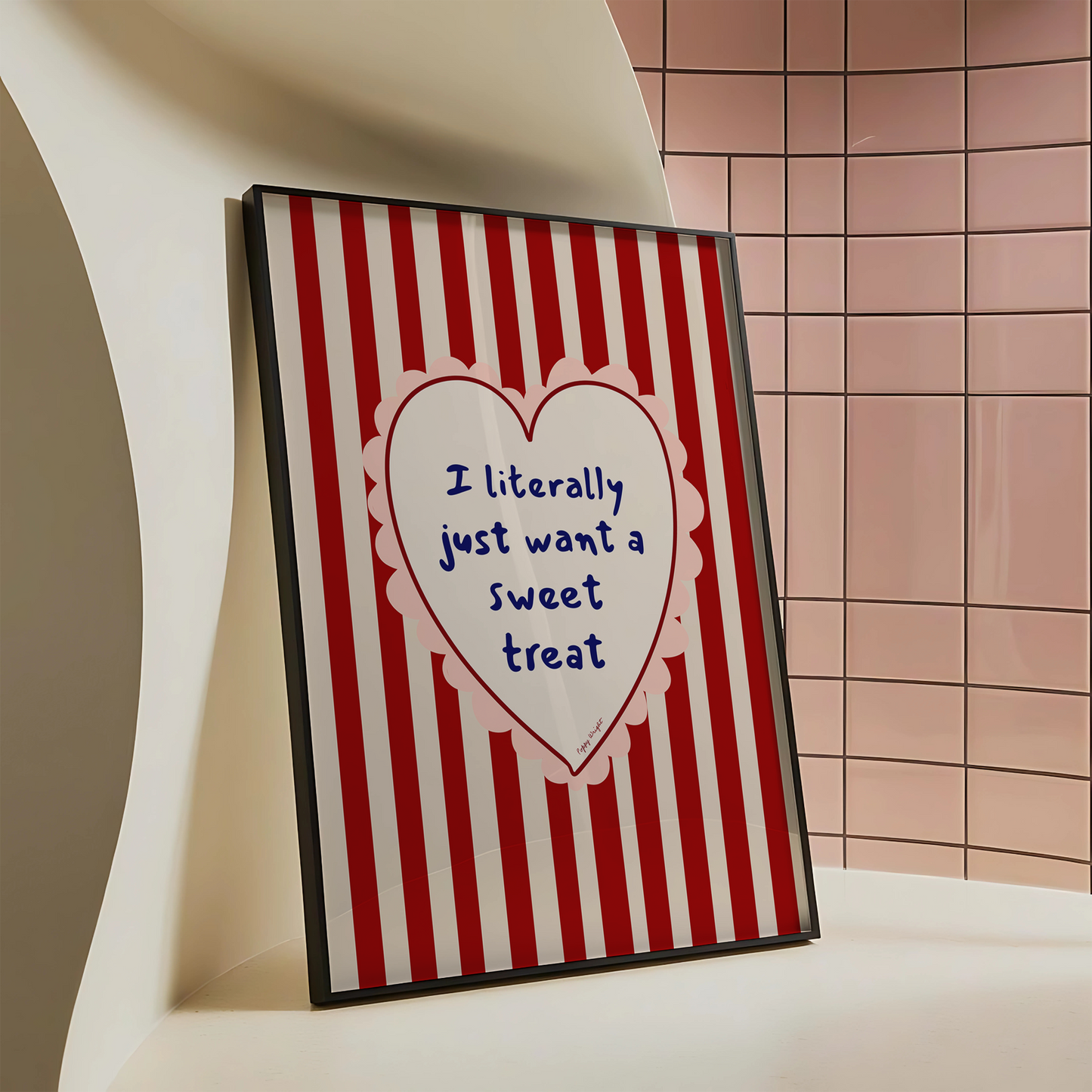 Poppy Illustrates 'I literally want a sweet treat' Art Print in A5