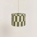 Nobodinoz Linen Lampshade in Green Check