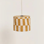 Nobodinoz Linen Lampshade in Green Check